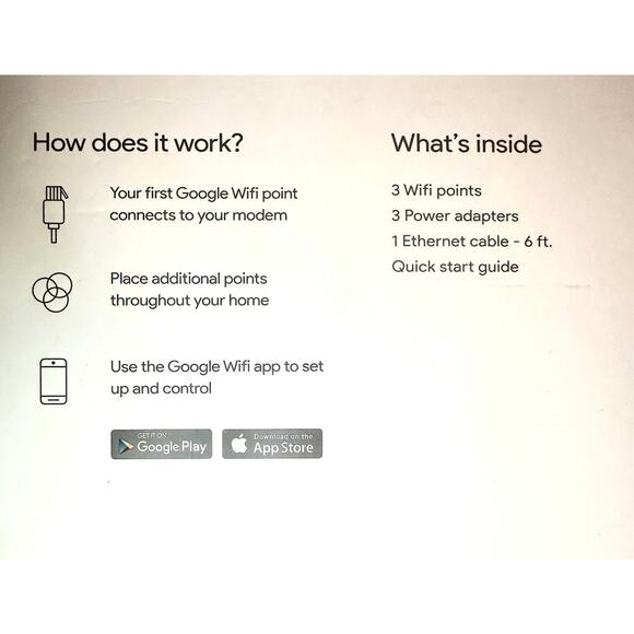 Google AC-1304 WiFi Mesh Whole Home System 3 Pk Router NIB - Picture 6 of 9